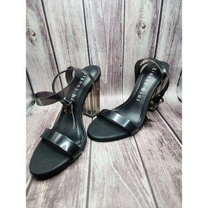 Gianni Bini Liyra Smoke Black Chunky Heel Women's Size 5.5M NEW